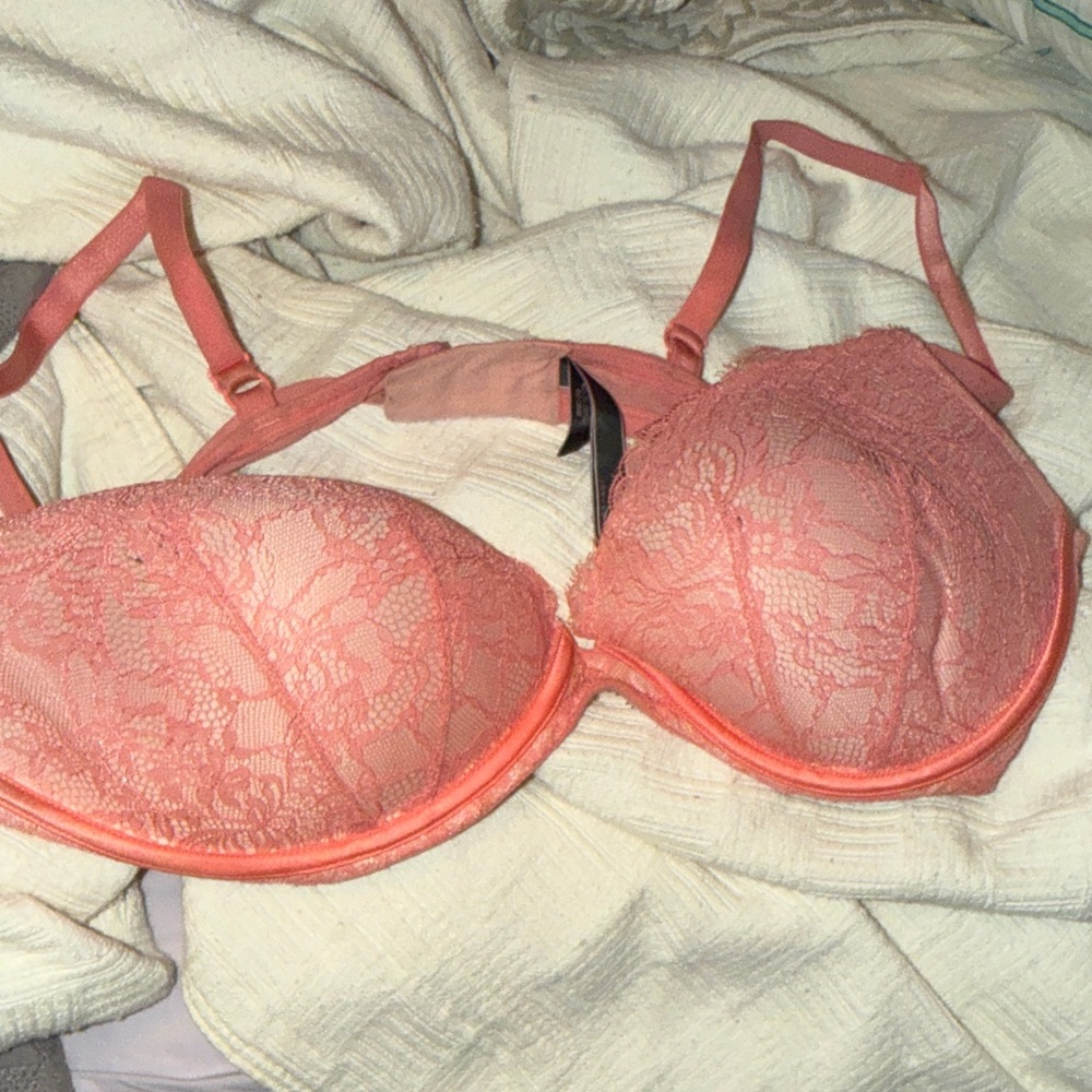 Victoria's Secret Coral Lace Bra